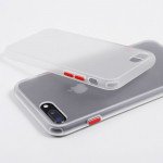 Wholesale iPhone SE 2020 / 8 / 7 / 6S / 6 Slim Matte Hybrid Bumper Case (Clear Clear)